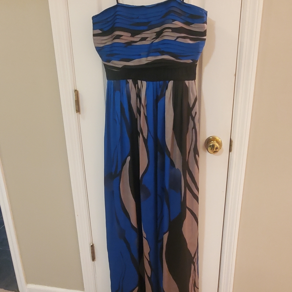 NEW Max and Cleo Strapless Maxi Dress - Wave Blue